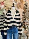 Coffee Shop Cozy Striped Sweater