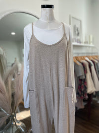 Next Edition Ballin Babe Jumpsuit-Oatmeal