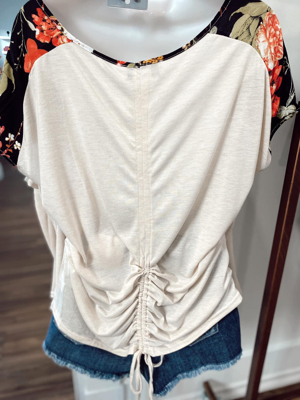 Debbie Floral Contrast Top