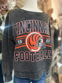 Cincinnati Football Favorite Pullover-Ash Black