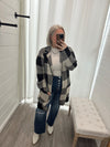 Sabrina Plaid Cardigan- Black