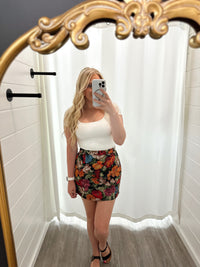 Vintage Style Floral Skirt