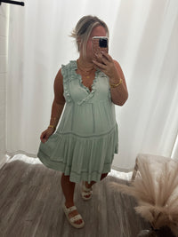 Pure Bliss Dress- Sage