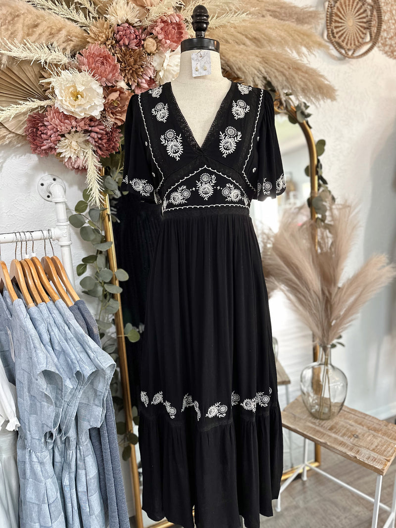 Five Star Embroidered Maxi Dress