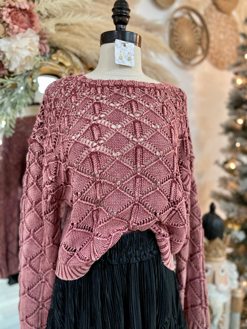 Gratitude Crochet Sweater Top