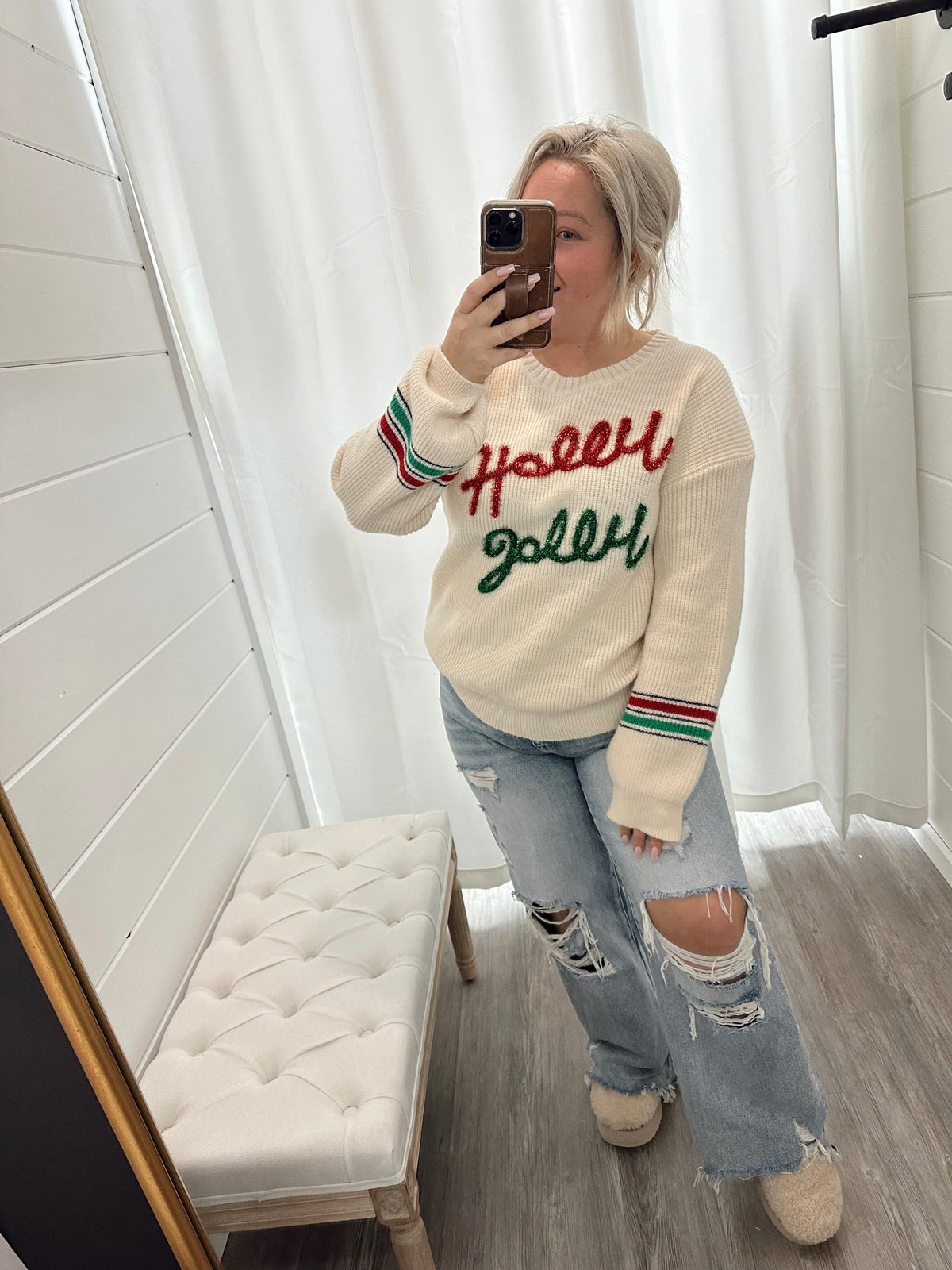 Holly Jolly Glitter Sweater