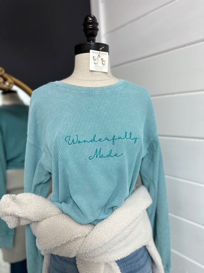 Wonderfully Made Waffle Knit Long Sleeve