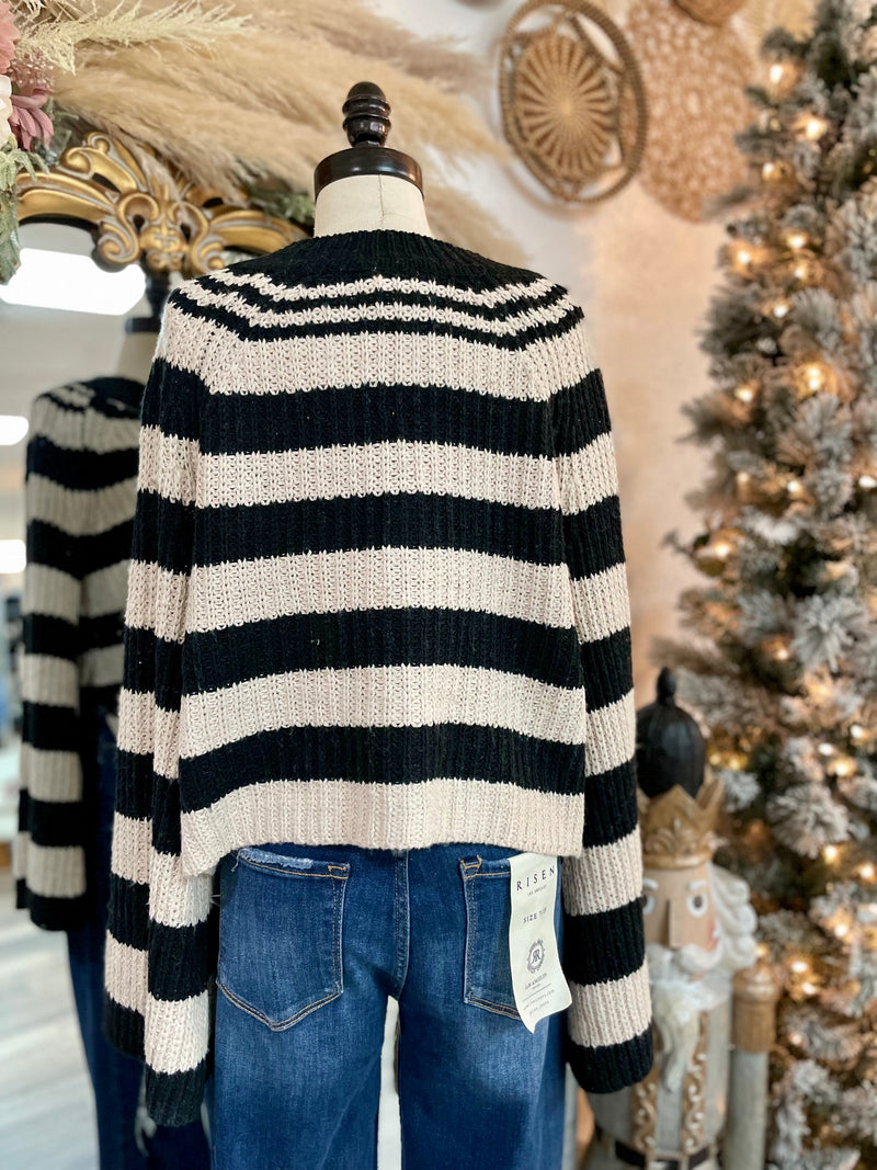 Coffee Shop Cozy Striped Sweater