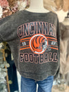 Cincinnati Football Favorite Pullover-Ash Black