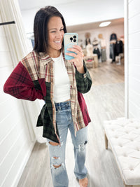 Holiday Happiness Flannel Top