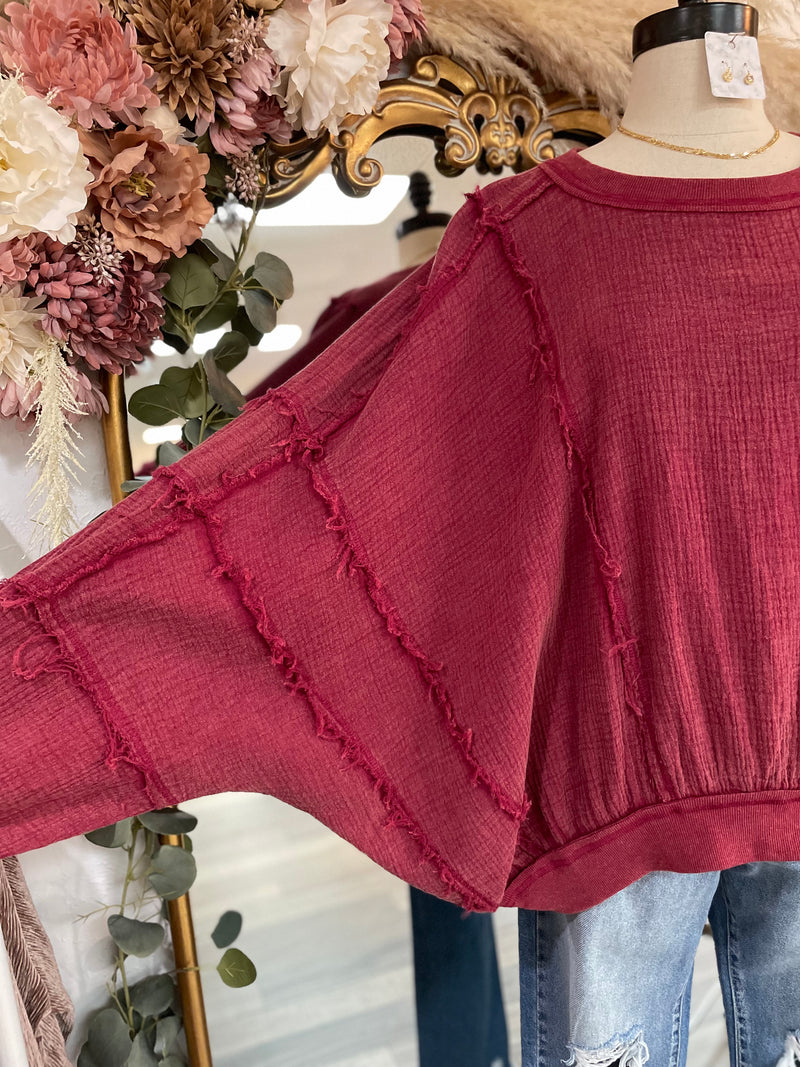 Wine & Dine Crinkle Pullover