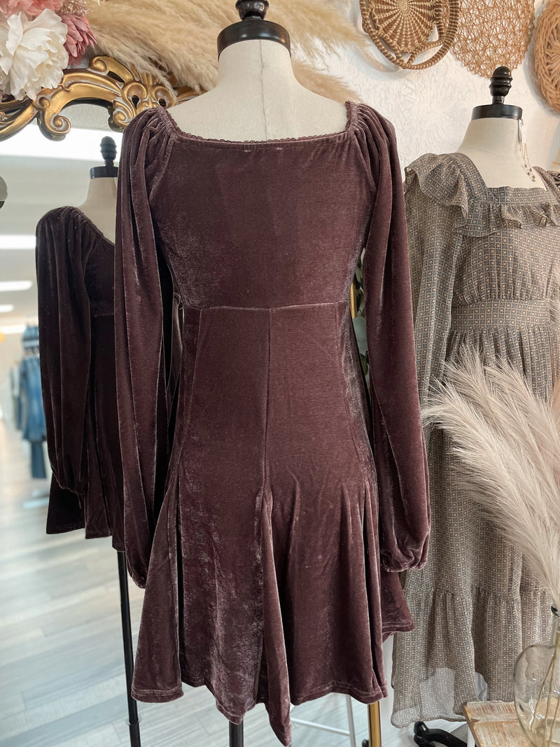 Sabrina Velvet Flare Dress