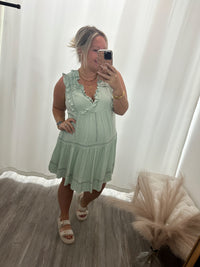 Pure Bliss Dress- Sage