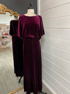 Beautiful Burgundy Velvet Maxi Dress