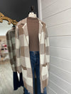 Sabrina Plaid Cardigan- Khaki