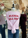 Sleigh All Day Christmas Pink Sweatshirt