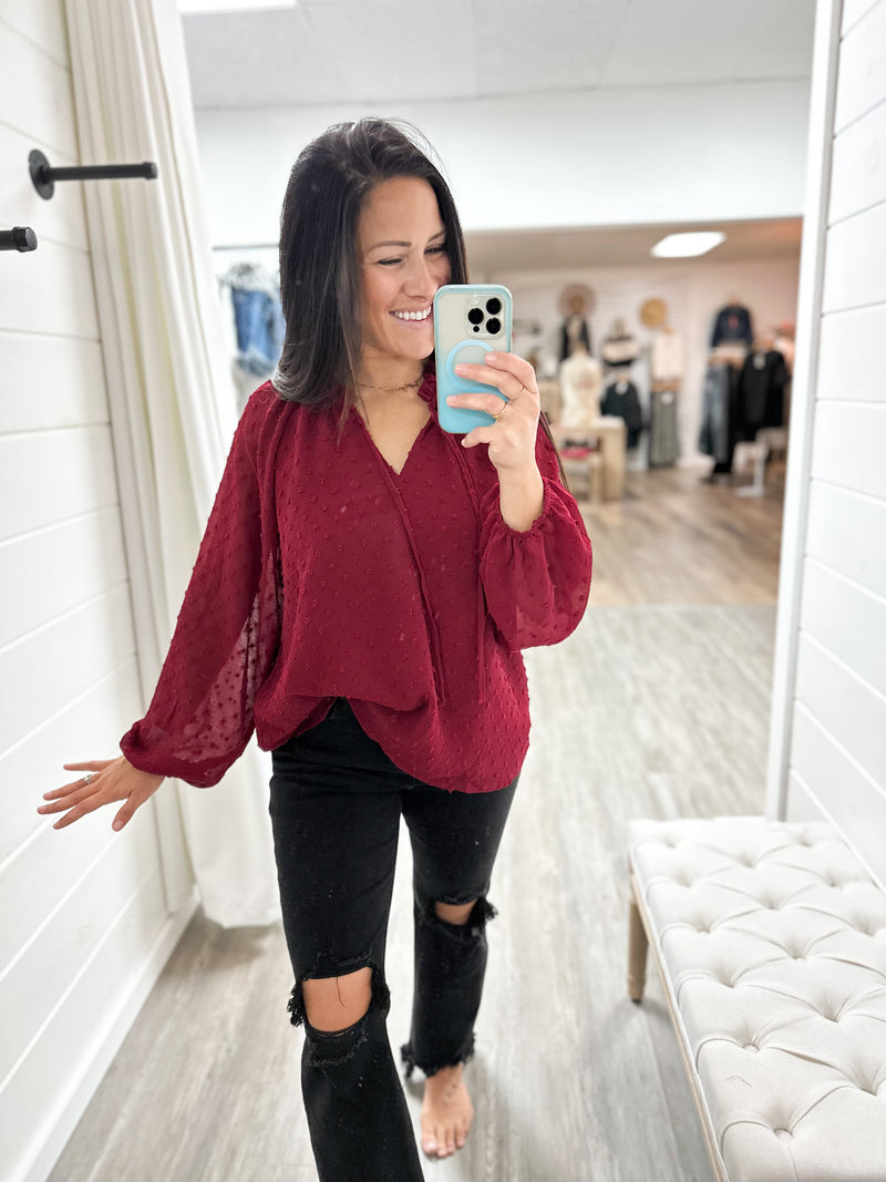 Wine Country Blouse Top