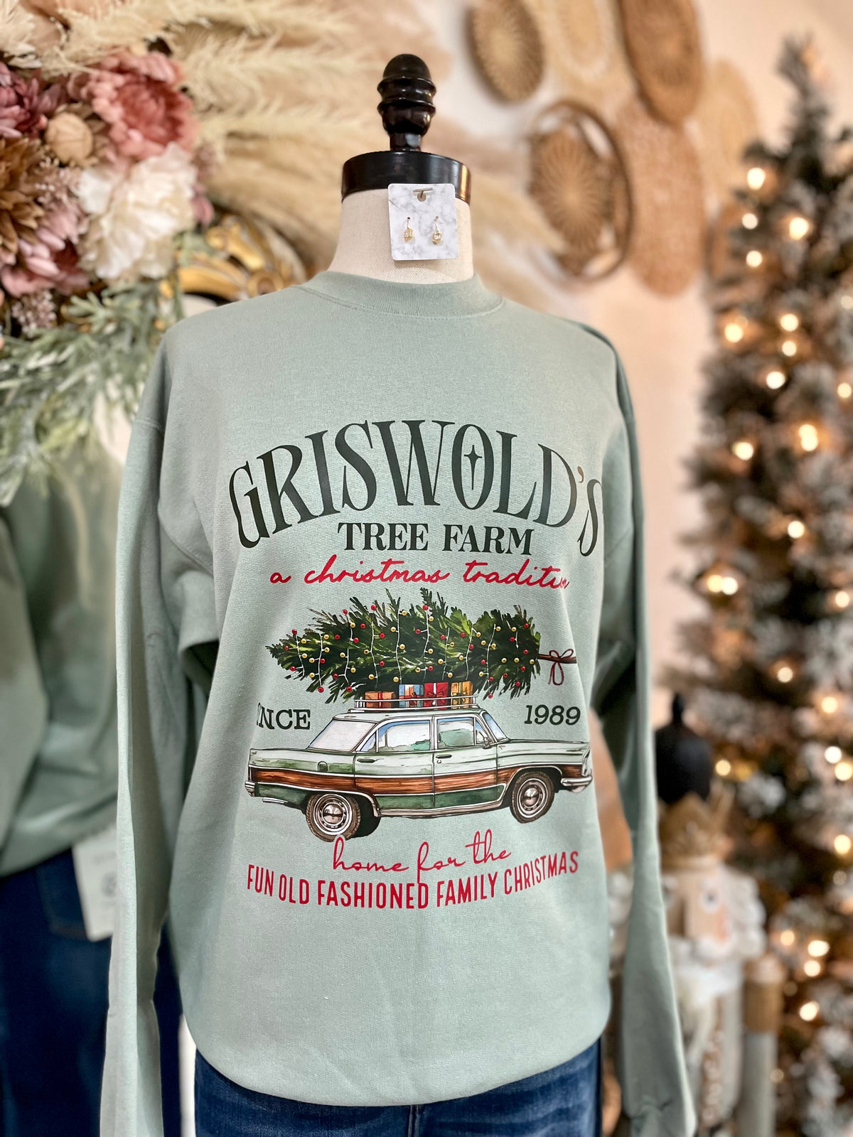 Fun Old Fashioned Family Christmas Sweatshirt