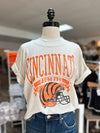 Cincinnati Football Cropped Heather Tee