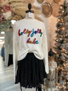 Holly Jolly Babe Tinsel Sweater-Cream