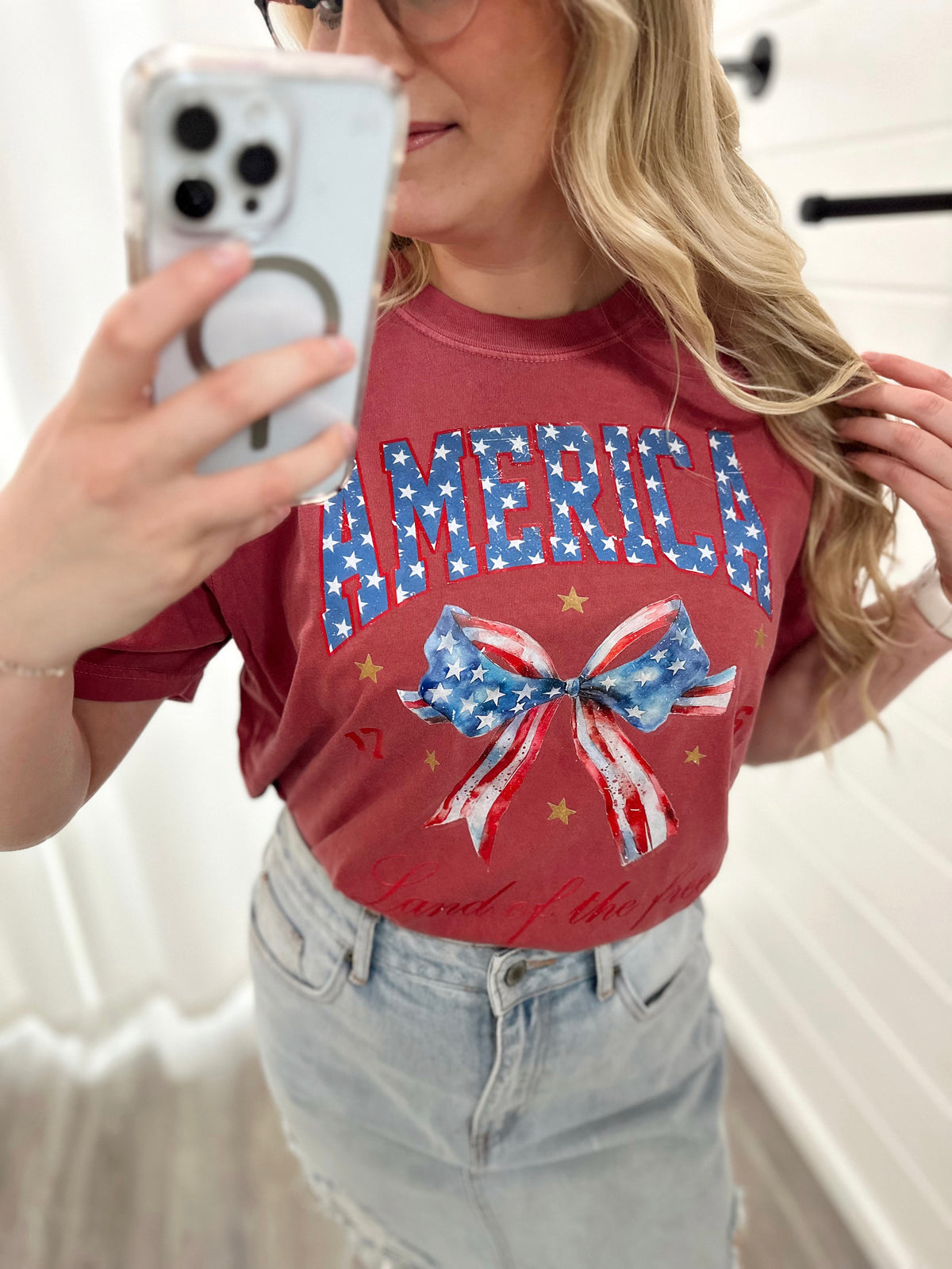 America Bow Tee