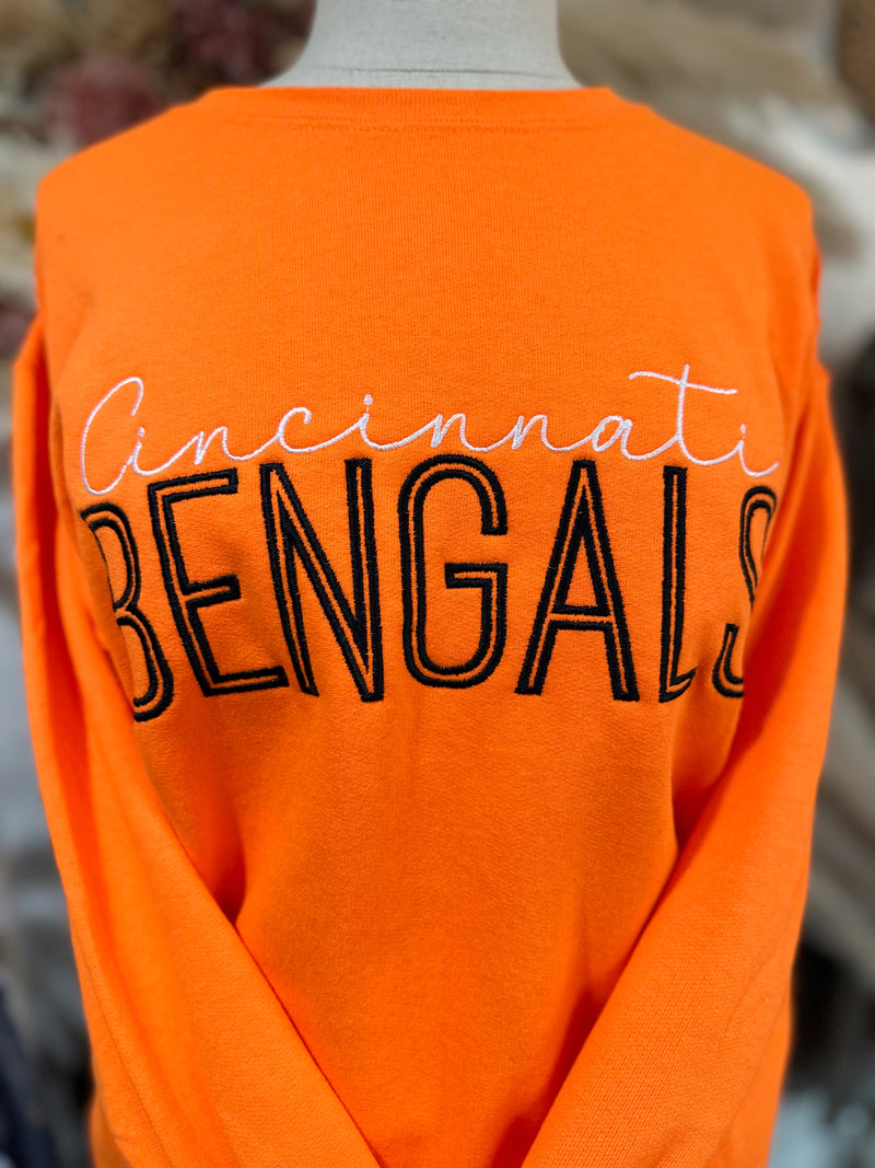 Game Day Cincinnati Spirit Crewneck-Retro Orange