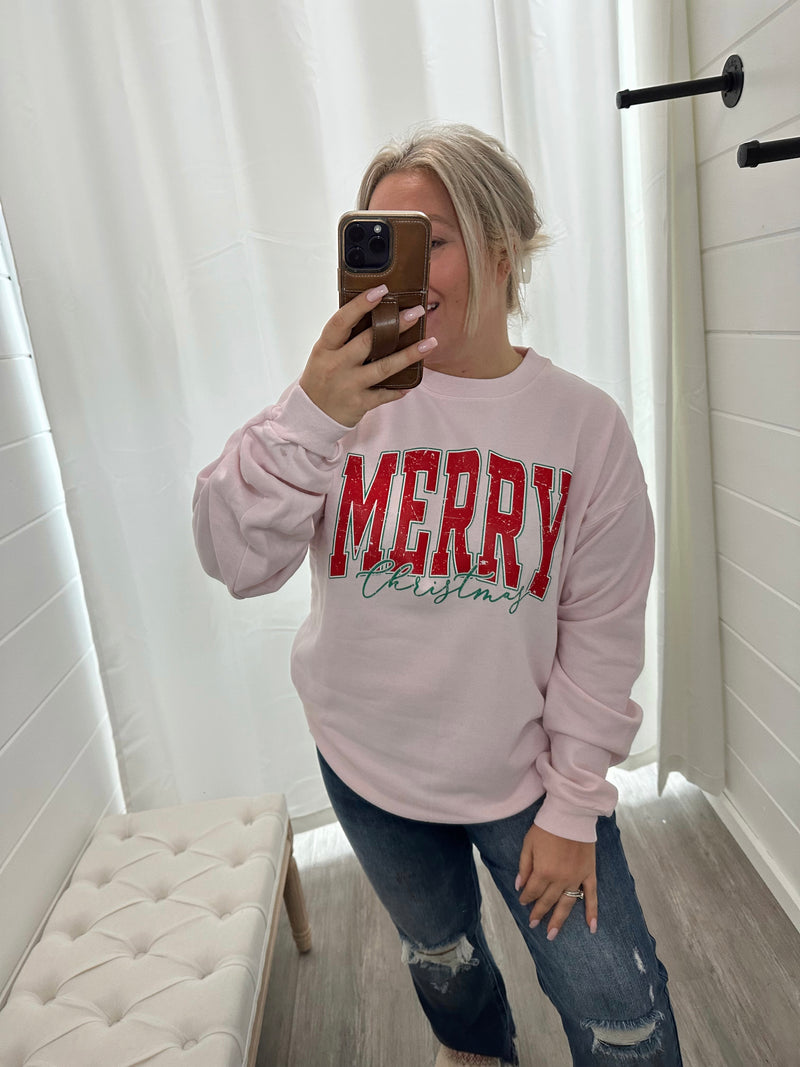 Pink & Merry Graphic Sweatshirt