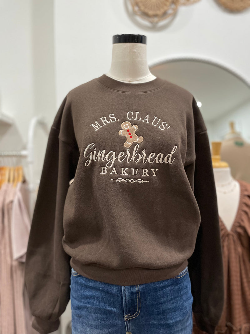 WWW Gingerbread Embroidered Crewneck