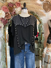 Simple Pearl Top-Black