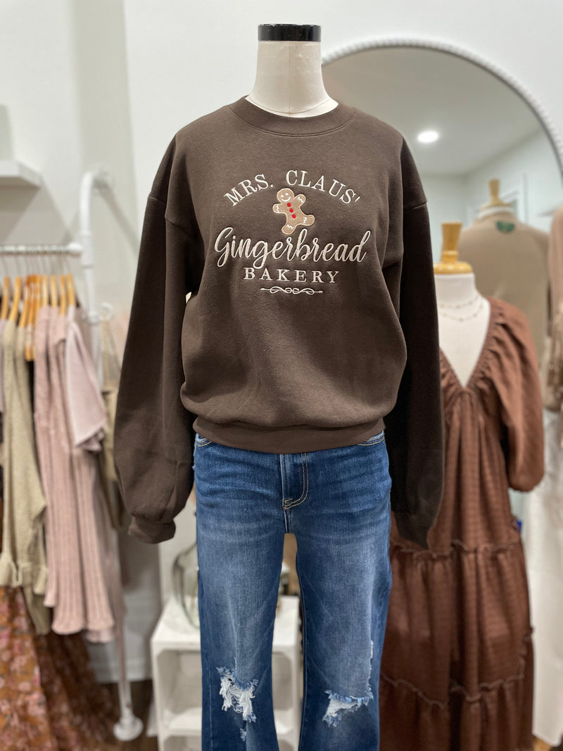 WWW Gingerbread Embroidered Crewneck