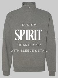 **PREORDER** Custom Spirit Quarter Zip Sweatshirt-Oxford Grey