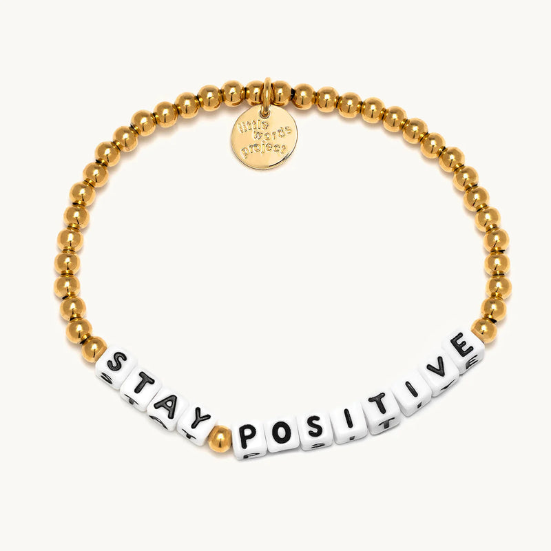 Stay Positive-Gold Plated Little Words Project