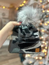 Grey Camo Pom Hat