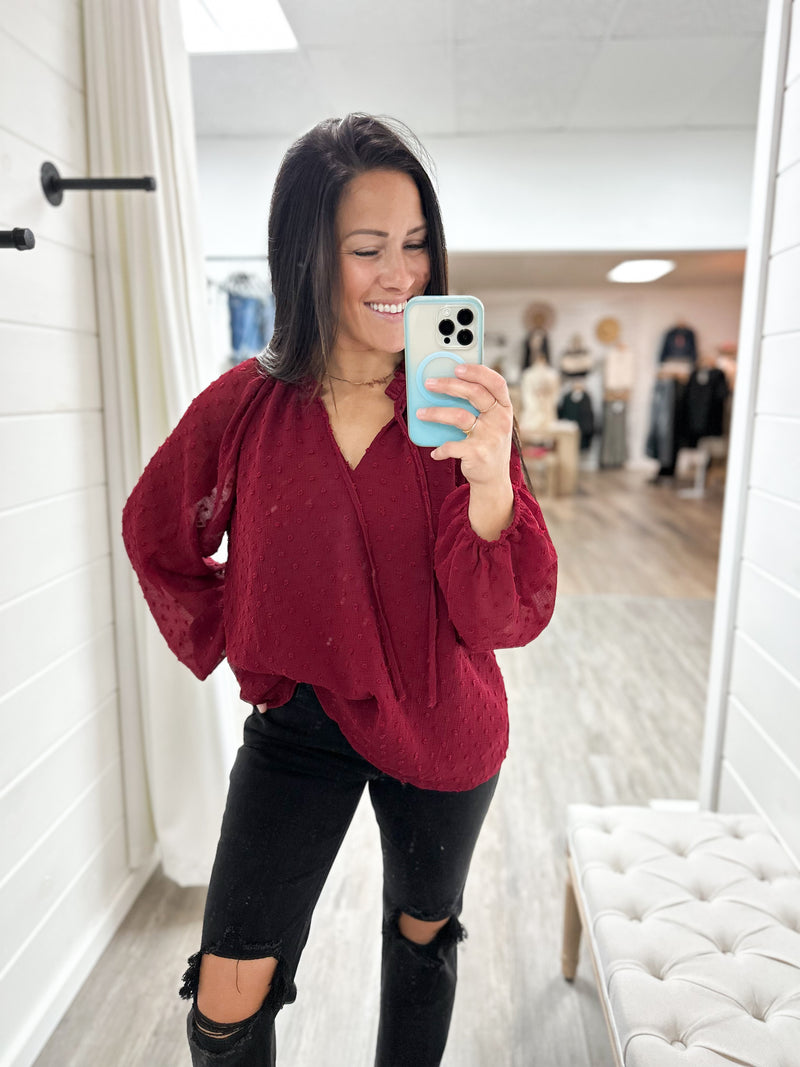 Wine Country Blouse Top