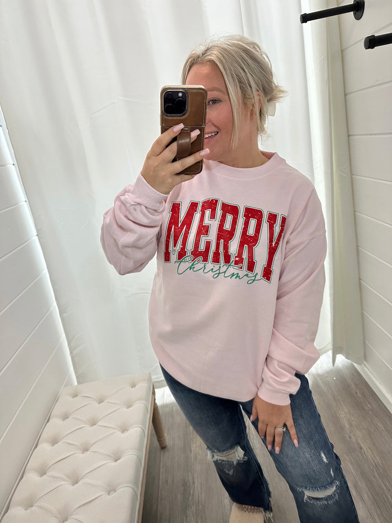 Pink & Merry Graphic Sweatshirt