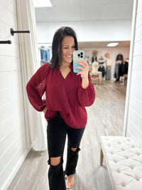 Wine Country Blouse Top