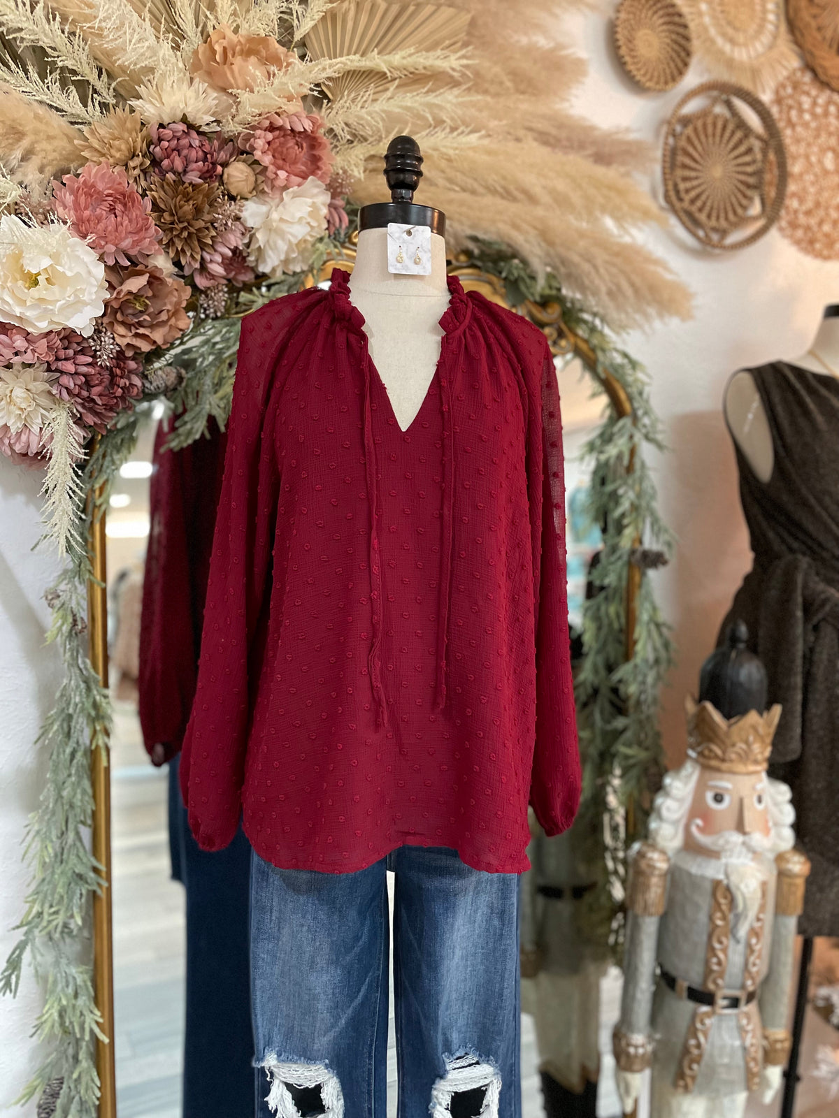 Wine Country Blouse Top