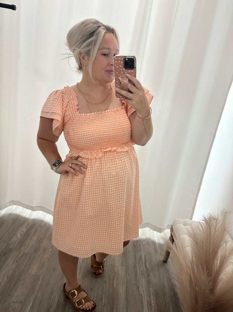 Day Date Mini Gingham Print Dress