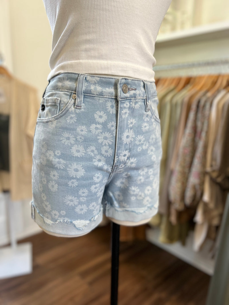 Flower Power Denim Shorts