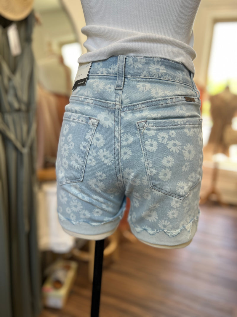 Flower Power Denim Shorts