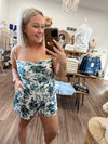 Nothing Compares Floral Romper-Blue