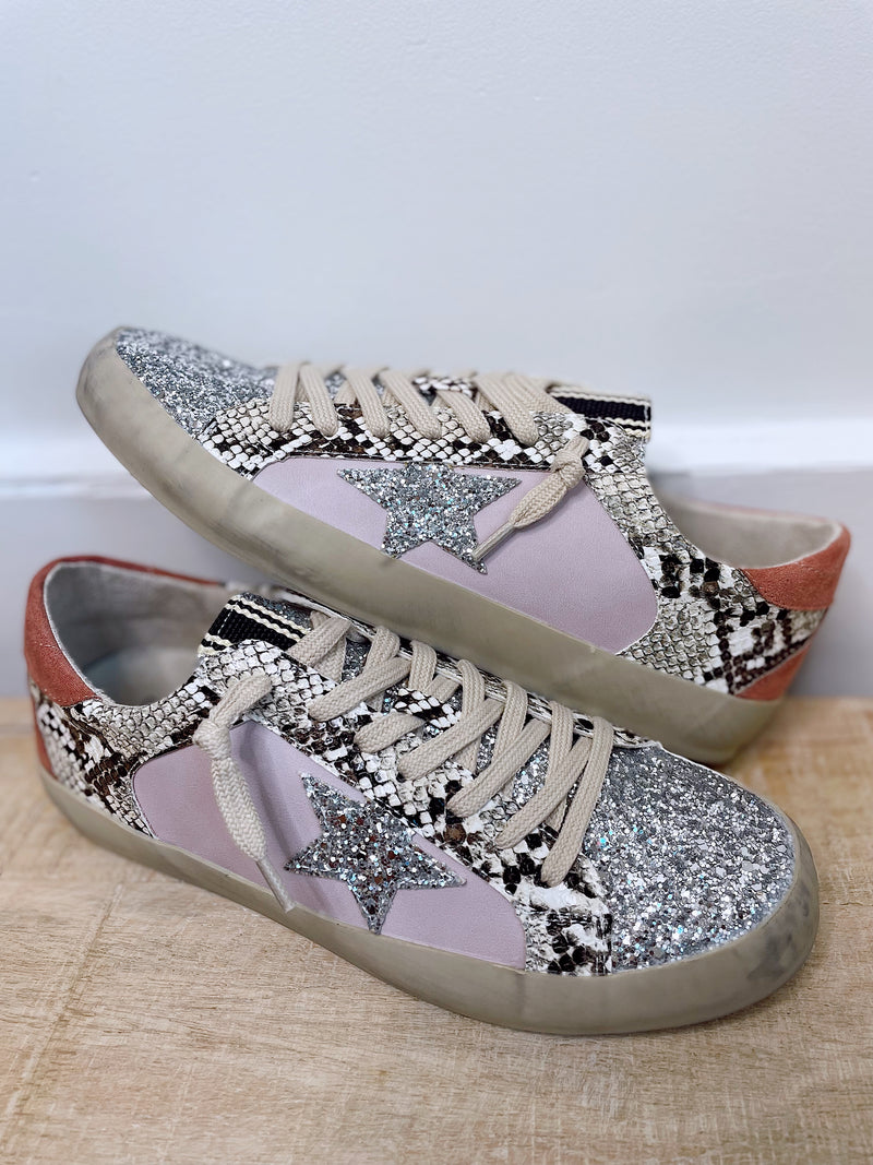 Paula Sneaker - Silver Sparkle