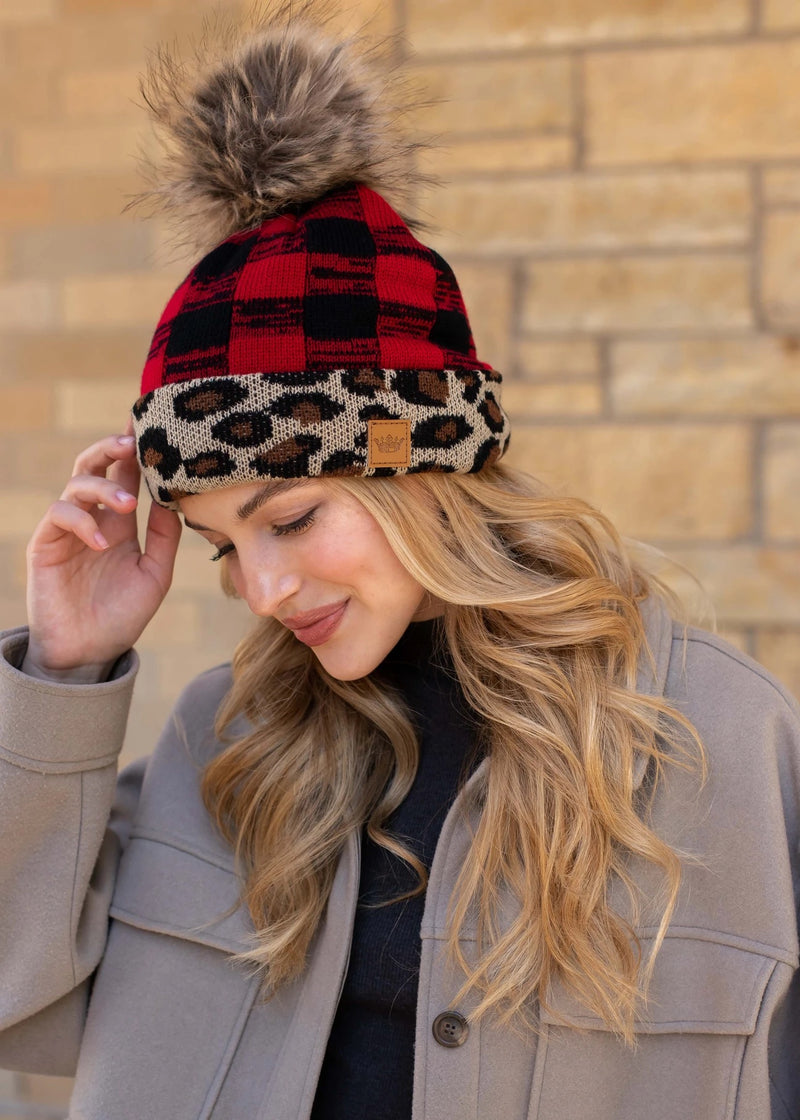 Red Plaid With Leopard