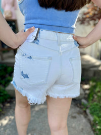 Renny High Rise Denim Shorts