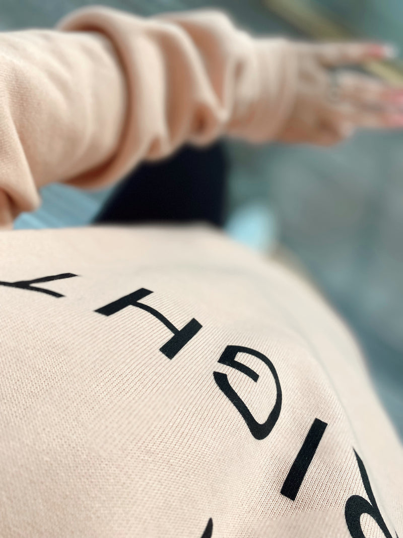 WWW Merry + Bright Peach Crewneck