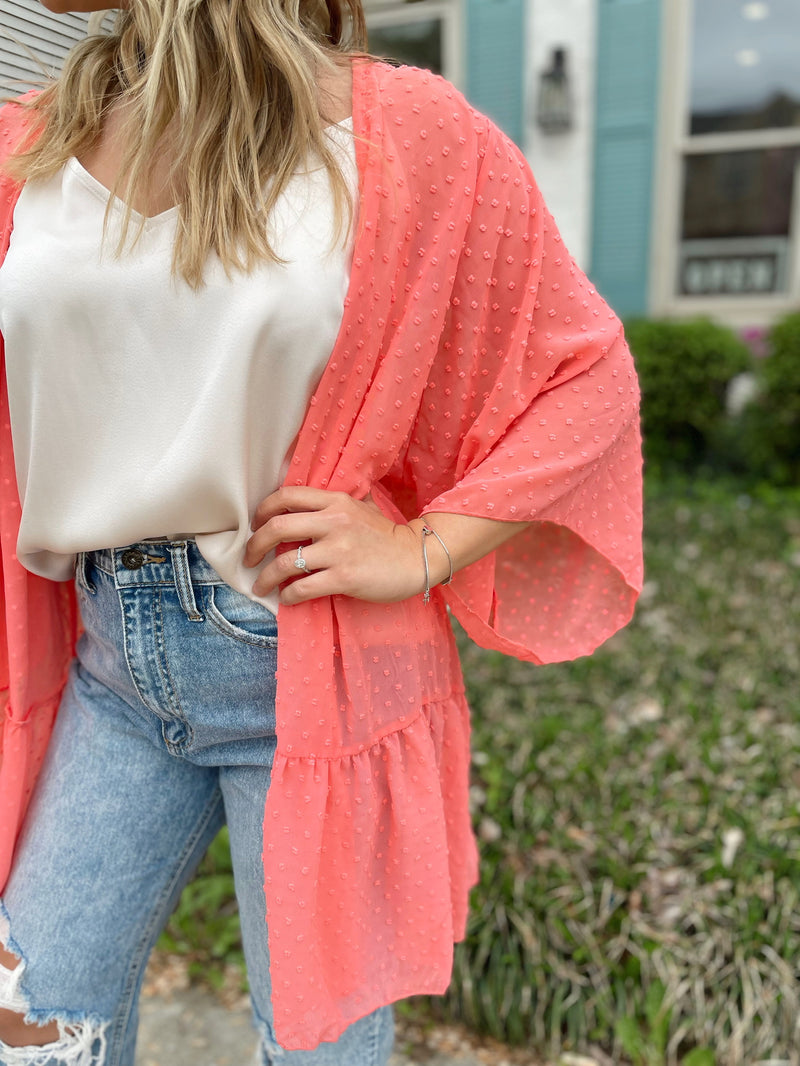 Perfect Coral Kimono