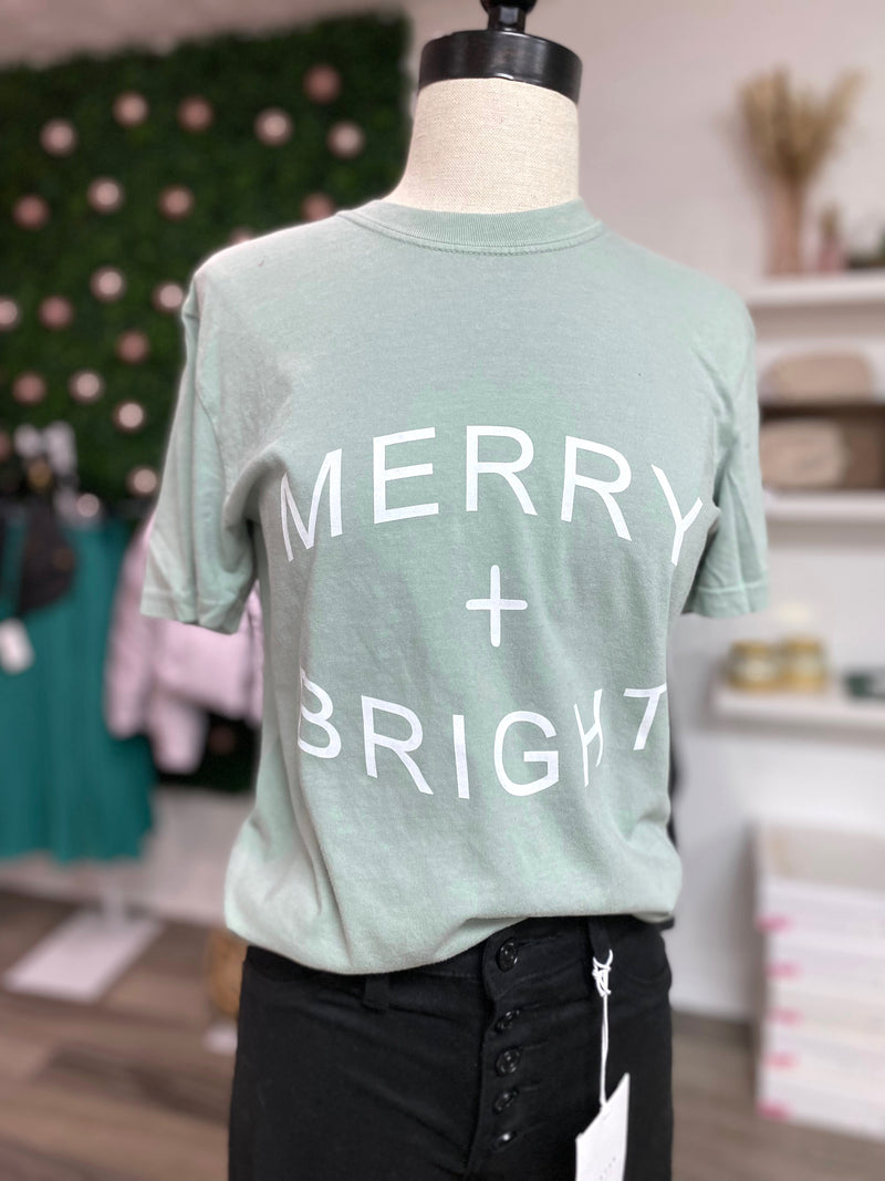 WWW Merry + Bright Green Tee