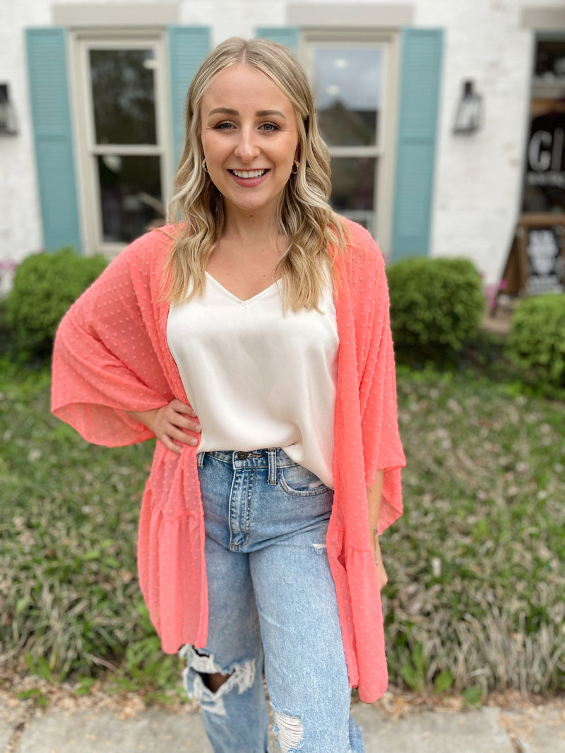 Perfect Coral Kimono