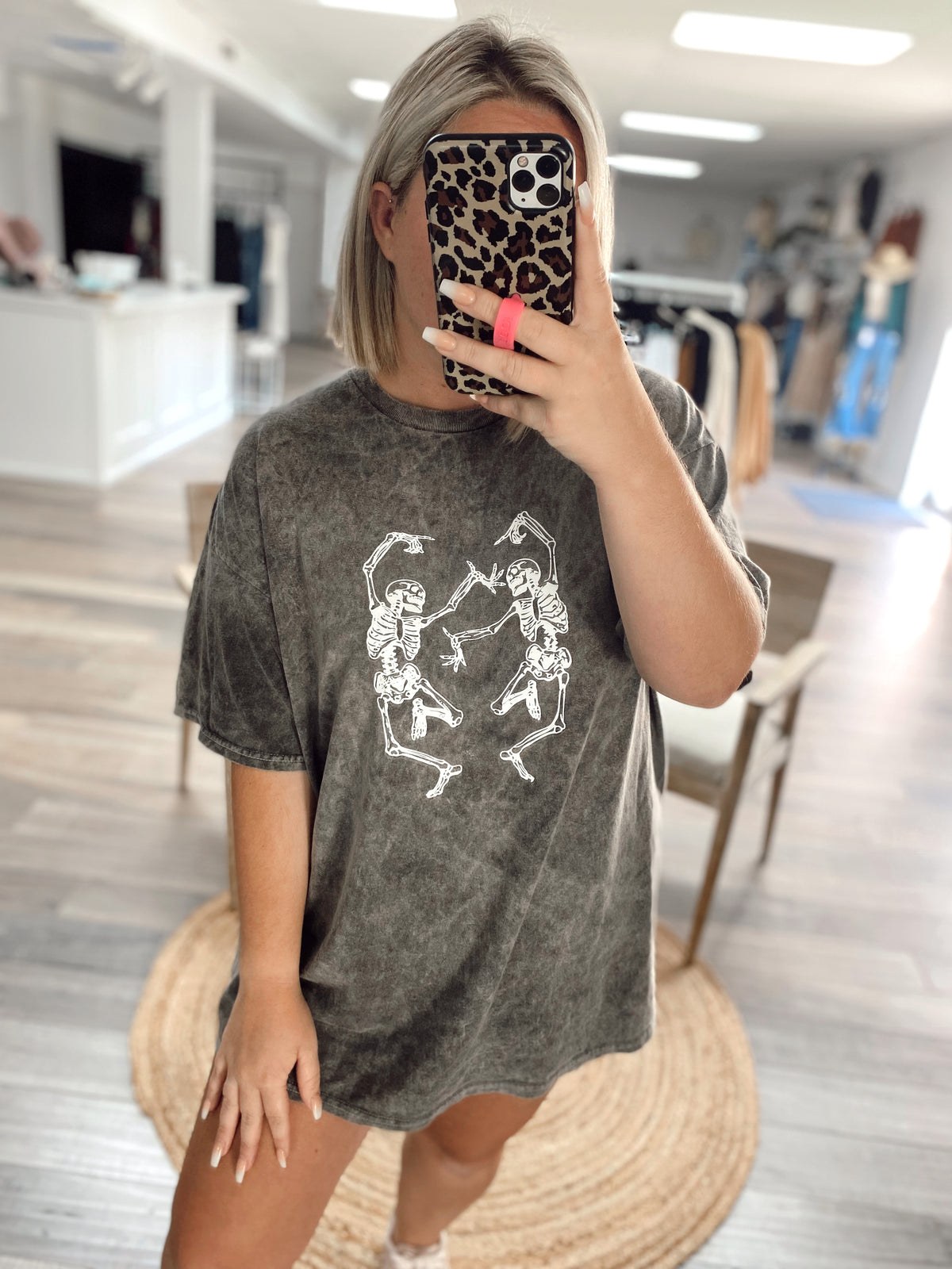 Mineral Wash Dancing Skeletons Tee