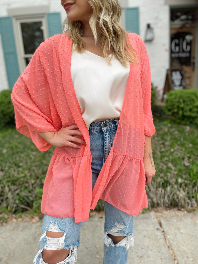 Perfect Coral Kimono